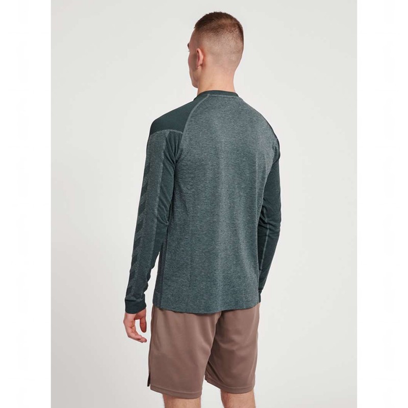 Hummel Kent Seamless T-shirt L/S Grundschicht Herren Grün | 455064-400