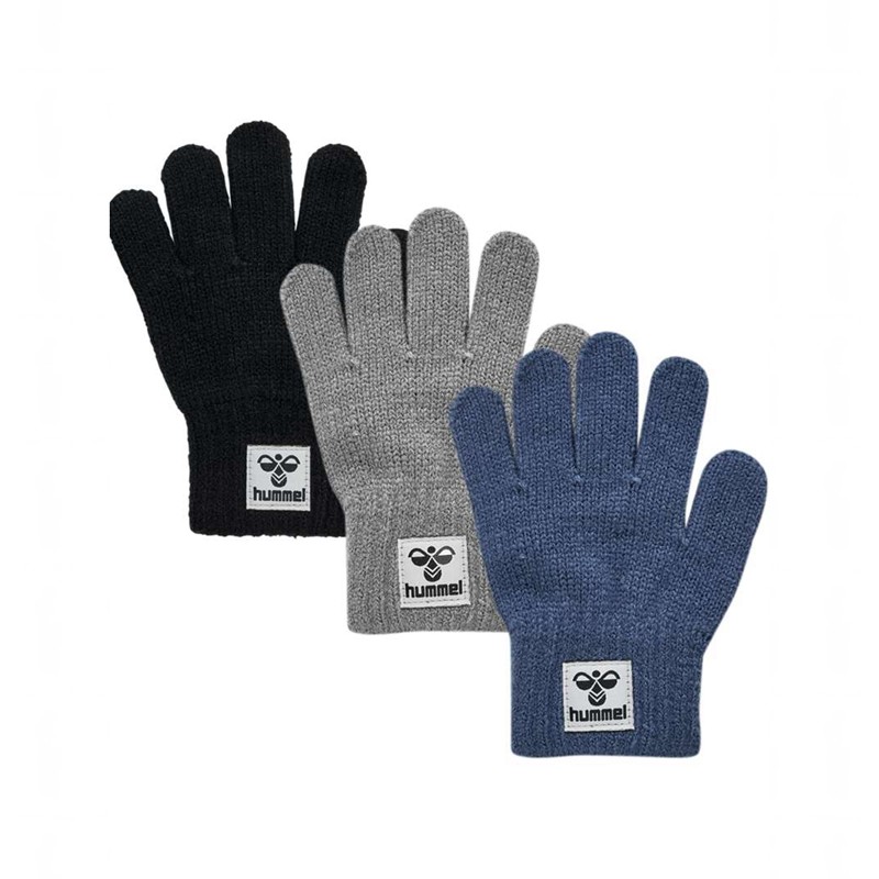 Hummel Kvint 3 Pk Handschuhe Kinder Blau | 050255-035