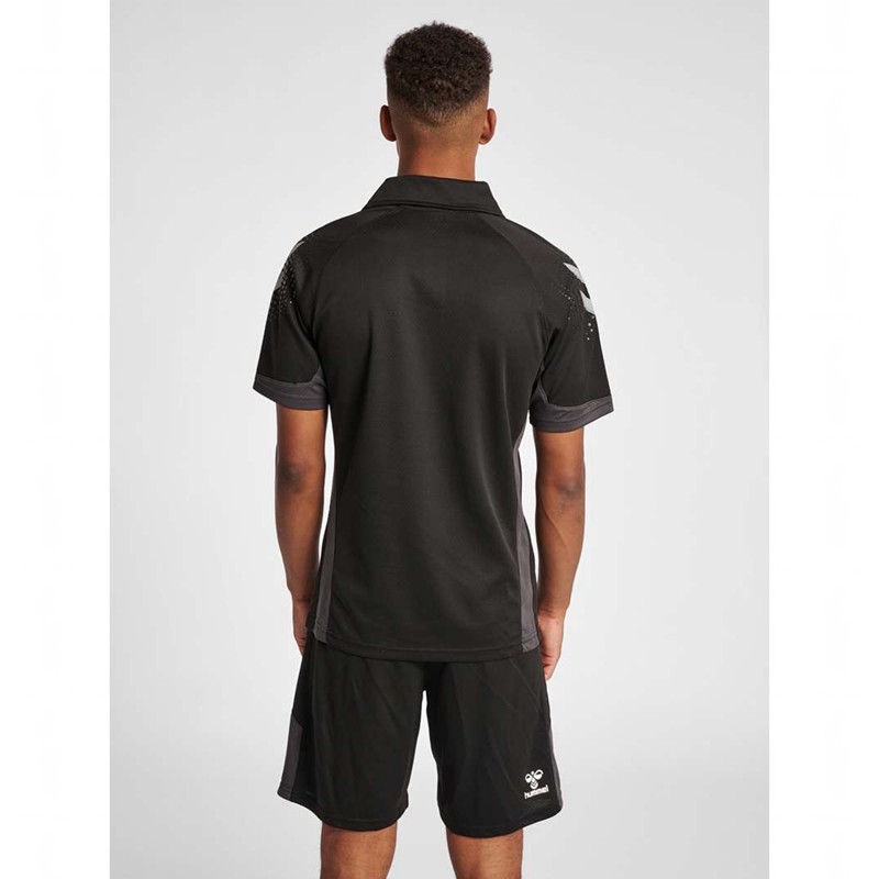 Hummel Lead Functional Polo Shirts Herren Schwarz | 548869-264