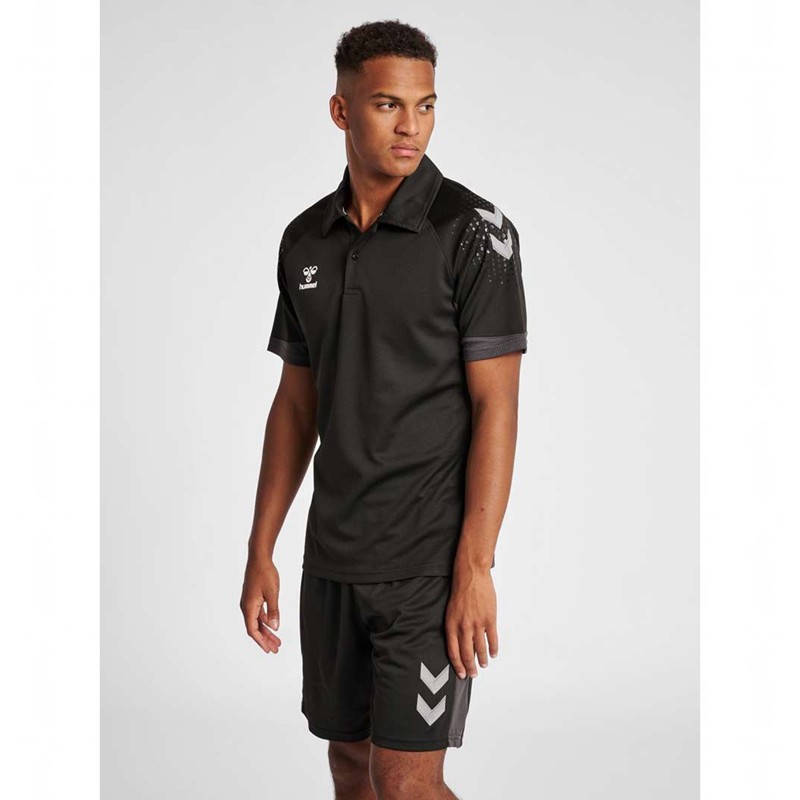 Hummel Lead Functional Polo Shirts Herren Schwarz | 548869-264