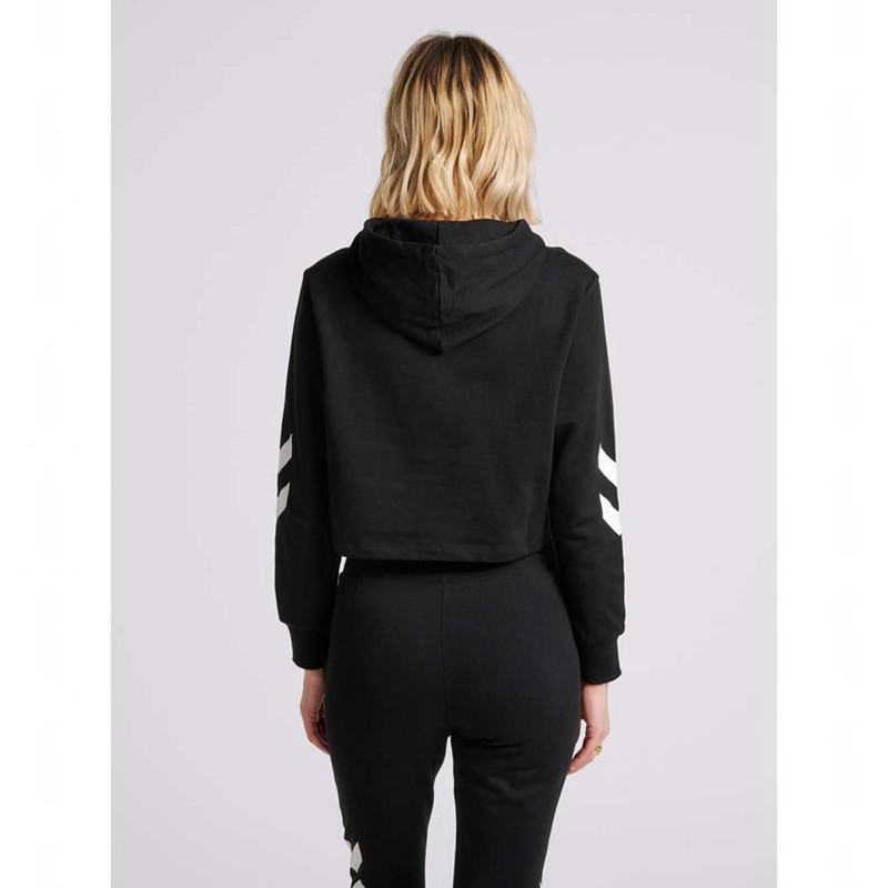 Hummel Legacy Cropped Hoodie Damen Schwarz | 962158-716