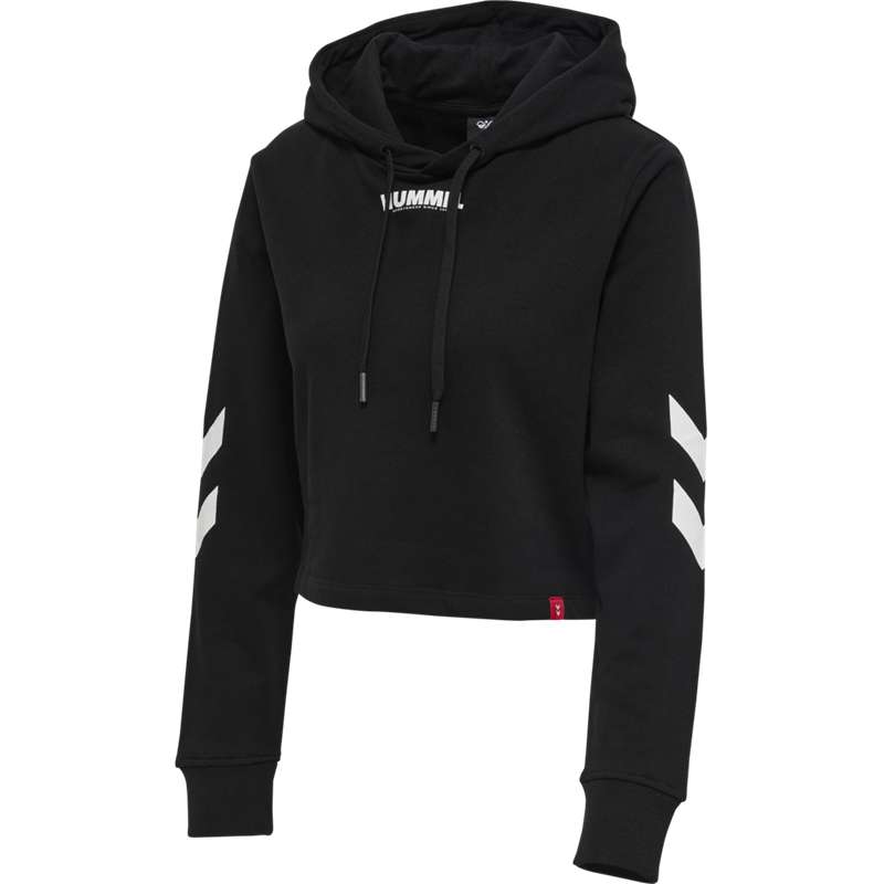 Hummel Legacy Cropped Hoodie Damen Schwarz | 962158-716