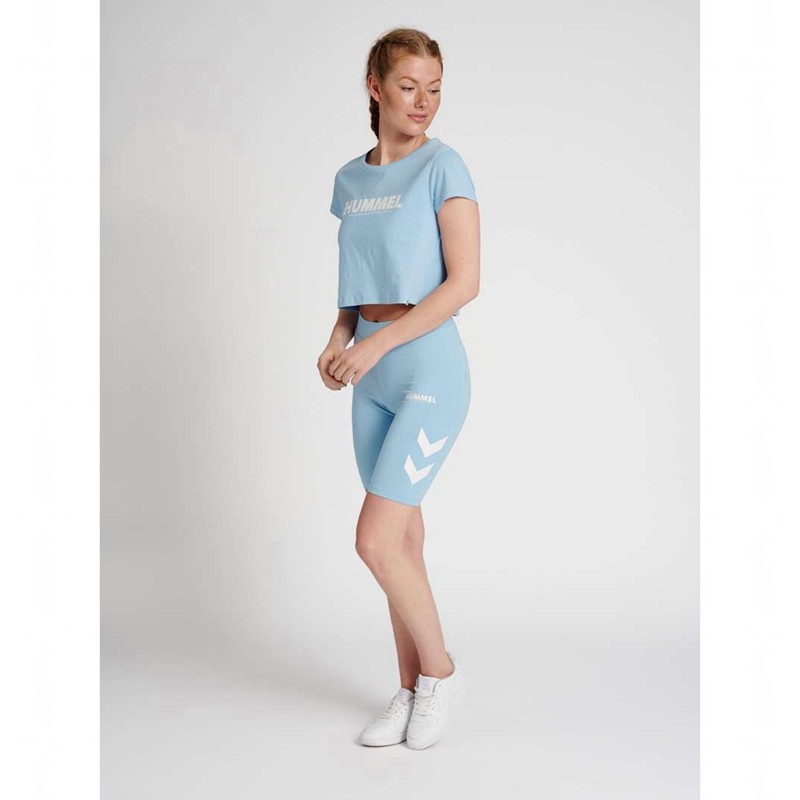 Hummel Legacy Cropped T-shirts Damen Blau | 318302-272