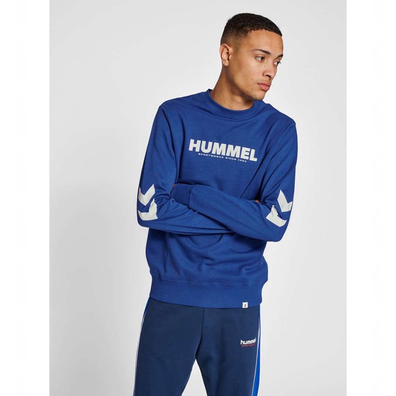 Hummel Legacy Sweatshirt Herren Blau | 646373-933
