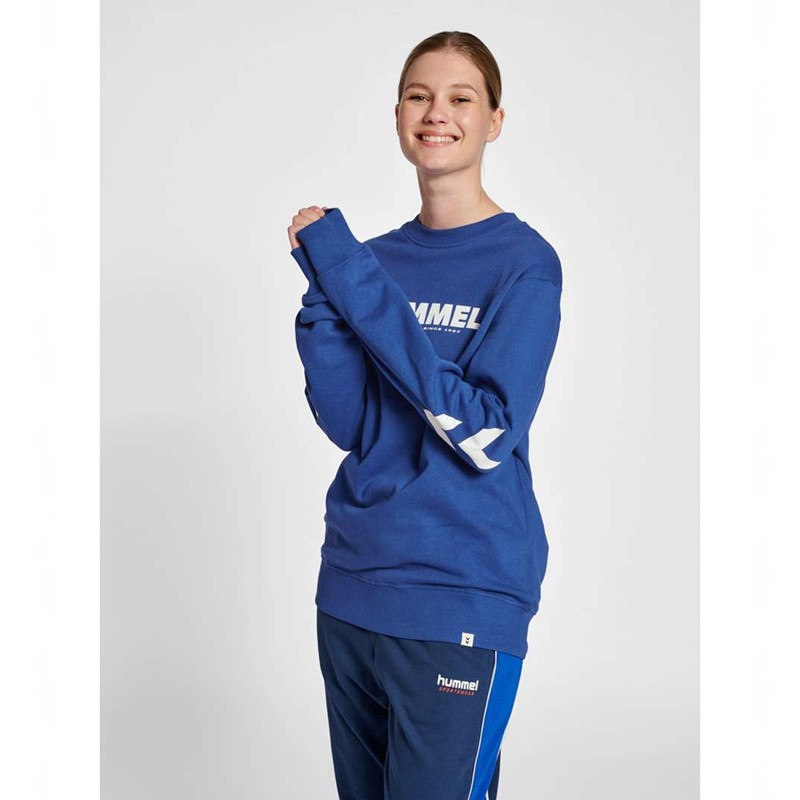 Hummel Legacy Sweatshirt Herren Blau | 646373-933