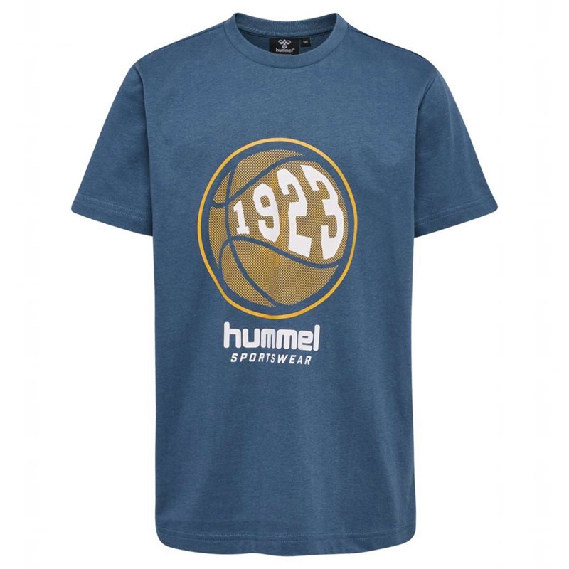 Hummel Leo S/S T-shirts Kinder Blau | 060686-170