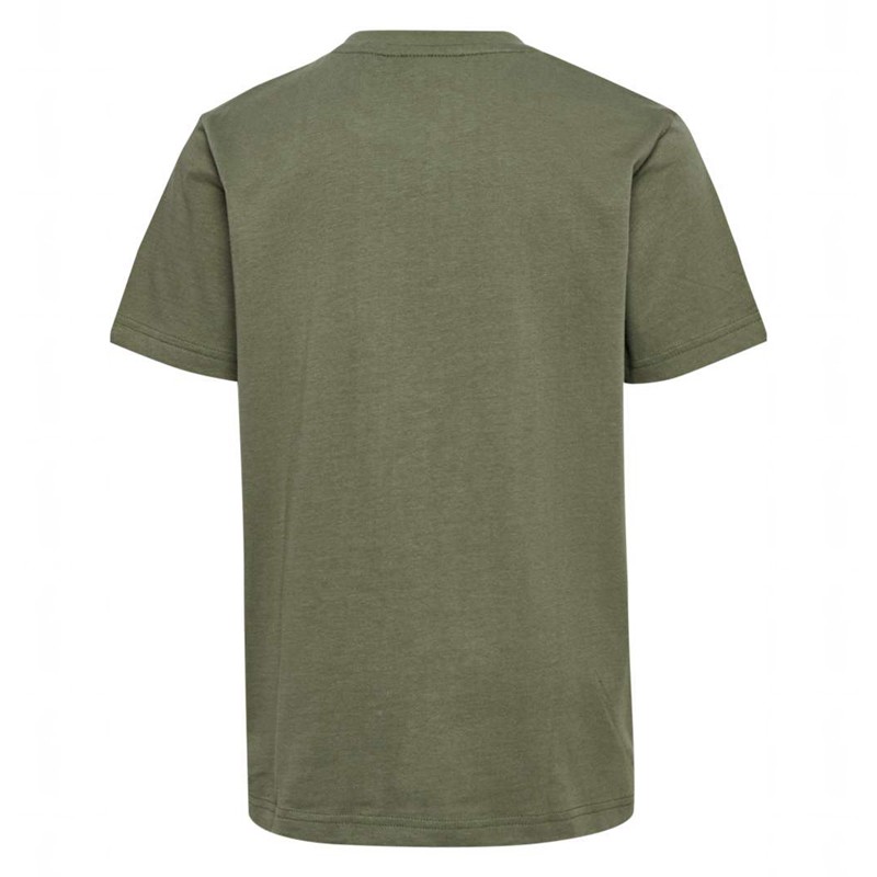 Hummel Leo S/S T-shirts Kinder Olivgrün | 877082-861