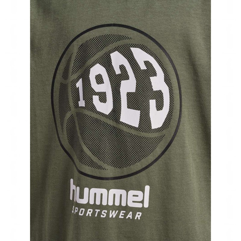 Hummel Leo S/S T-shirts Kinder Olivgrün | 877082-861