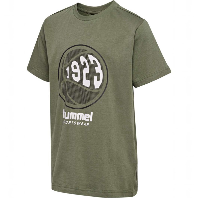 Hummel Leo S/S T-shirts Kinder Olivgrün | 877082-861