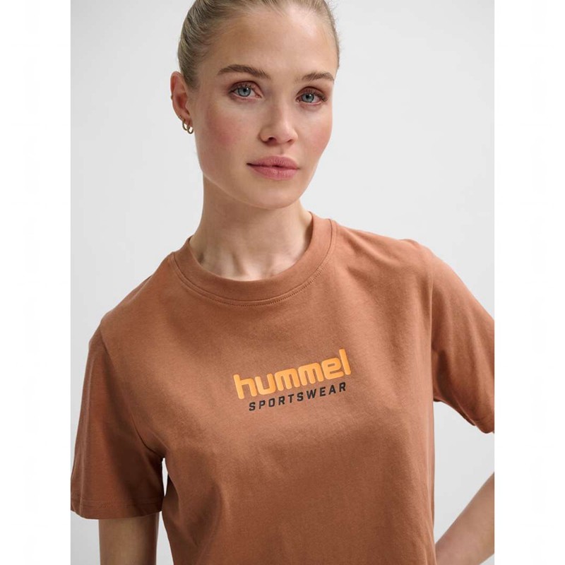 Hummel Lgc Malu Cropped T-shirts Damen Braun | 218217-203