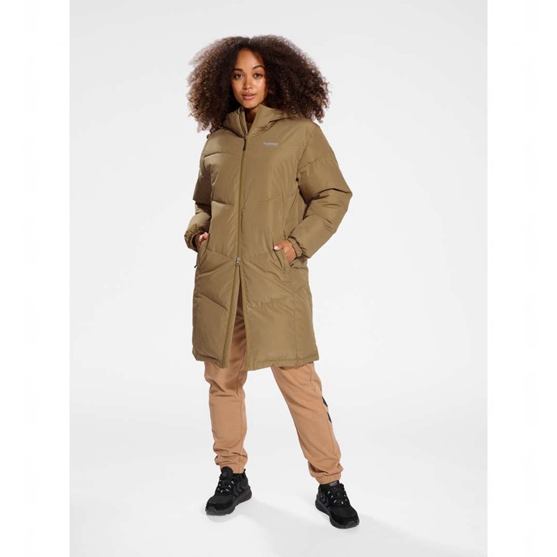 Hummel Lgc Mia Long Puff Mäntel Damen Braun | 804802-719