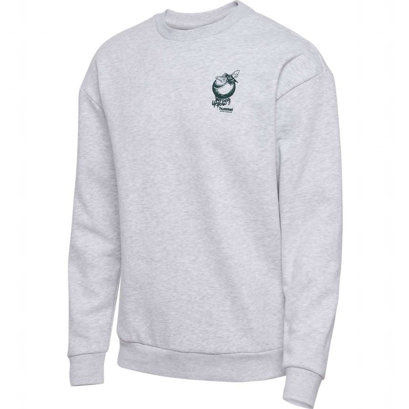 Hummel Loose Crew Wrong Yellow Sweatshirt Herren Grau | 468849-367