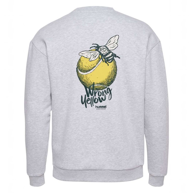 Hummel Loose Crew Wrong Yellow Sweatshirt Herren Grau | 468849-367