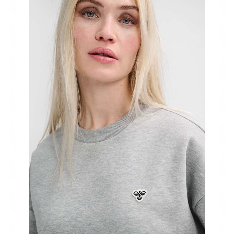 Hummel Loose Crewneck Bee Strumpfhose Damen Grau | 810798-064