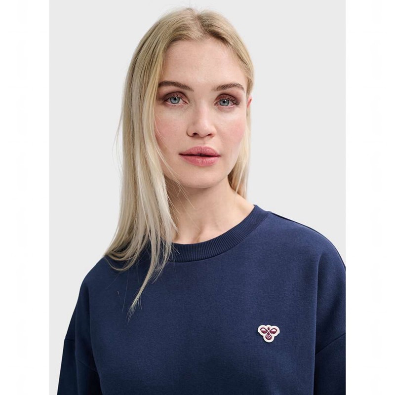 Hummel Loose Crewneck Bee Sweatshirt Herren Navy | 748956-168