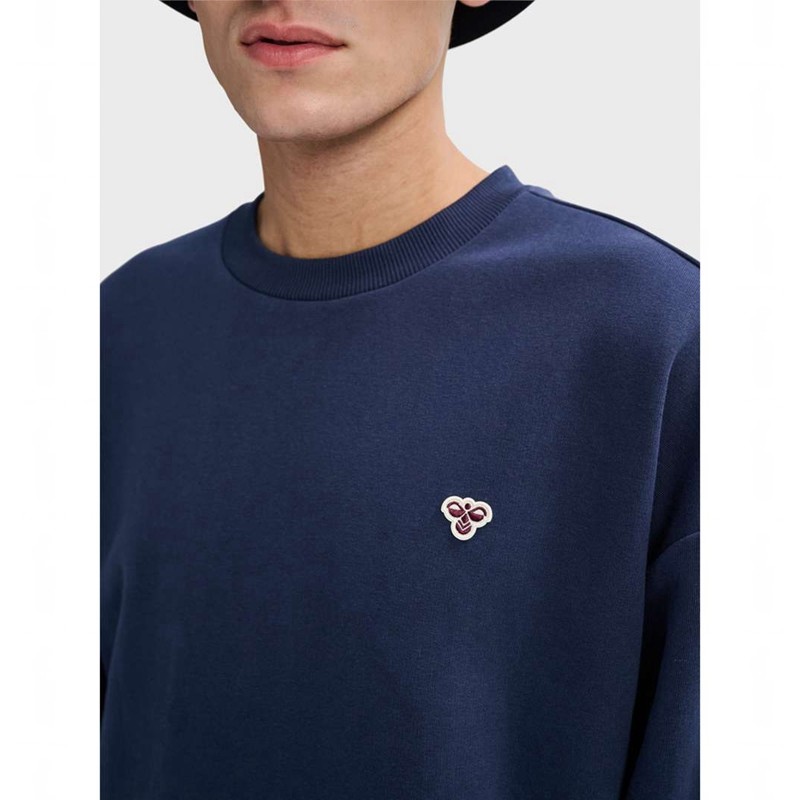 Hummel Loose Crewneck Bee Sweatshirt Herren Navy | 748956-168