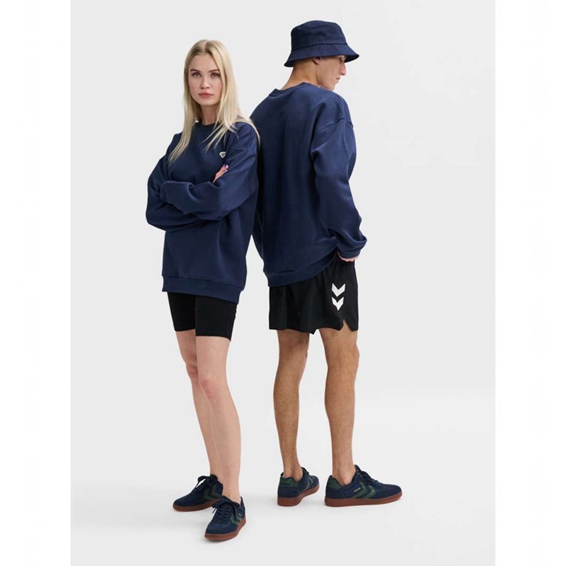 Hummel Loose Crewneck Bee Sweatshirt Herren Navy | 748956-168