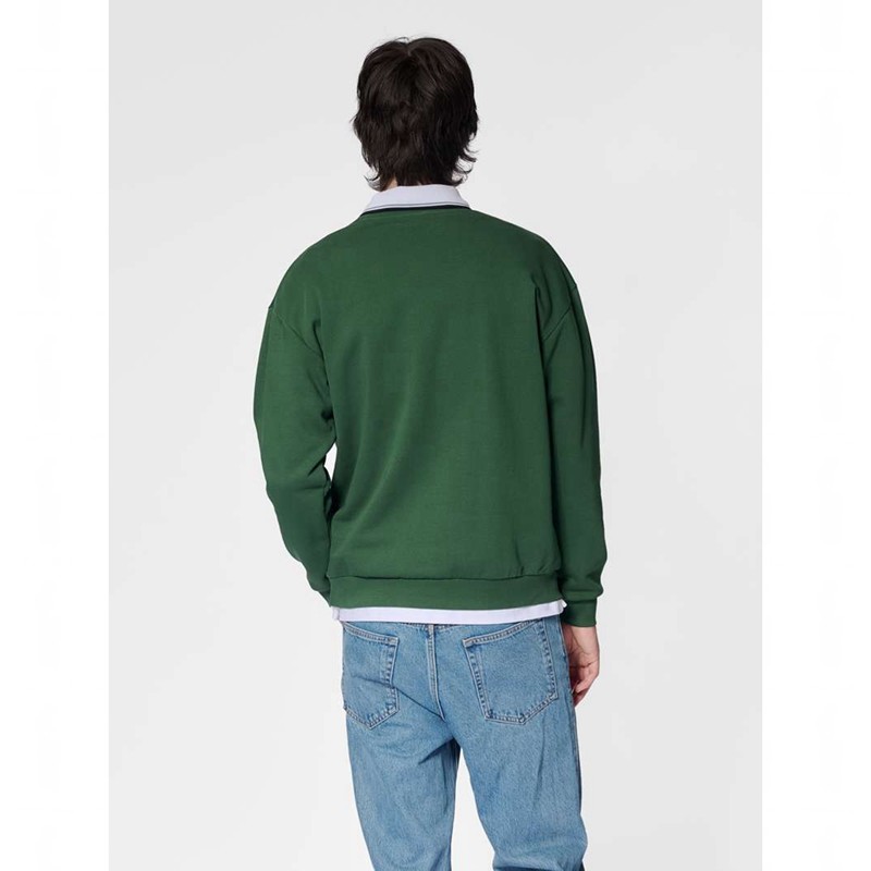 Hummel Loose Crewneck University Bee Sweatshirt Herren Grün | 905742-884