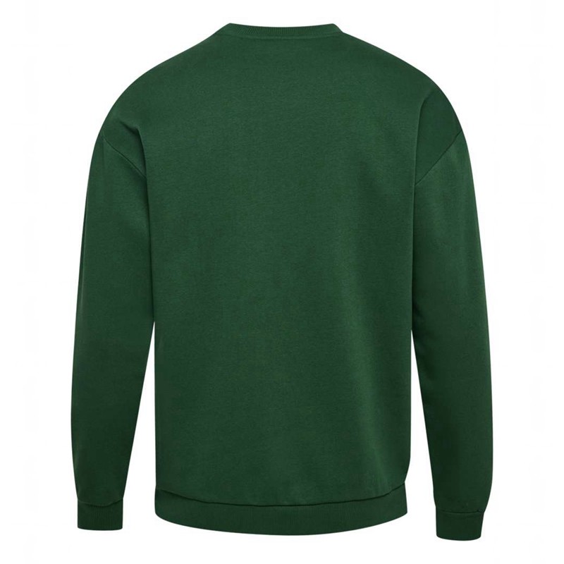 Hummel Loose Crewneck University Bee Sweatshirt Herren Grün | 905742-884