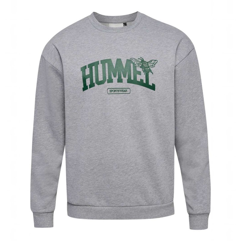 Hummel Loose Crewneck University Bee Sweatshirt Herren Grau | 433303-207