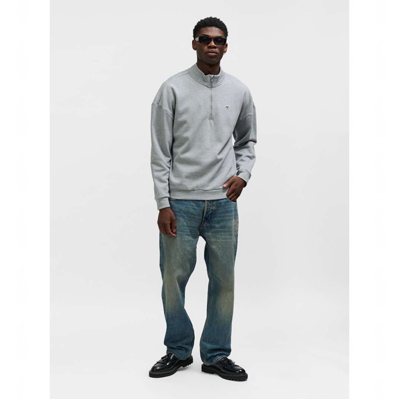 Hummel Loose Half Zip Bee Sweatshirt Herren Grau | 895488-452
