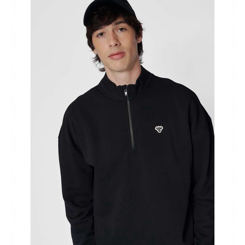 Hummel Loose Half Zip Bee Sweatshirt Herren Schwarz | 738772-763