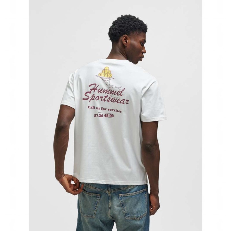 Hummel Loose S/S Call Us T-shirts Herren Weiß | 806802-178