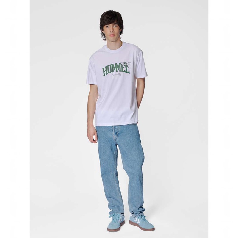 Hummel Loose S/S University Bee T-shirts Herren Weiß | 492016-221