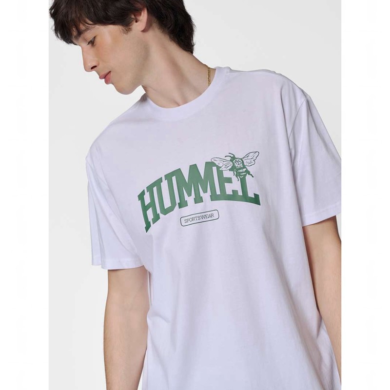 Hummel Loose S/S University Bee T-shirts Herren Weiß | 492016-221