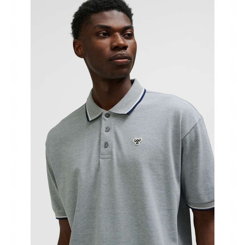 Hummel Loose Shirt S/S Bee Polo Shirts Herren Grau | 921599-995