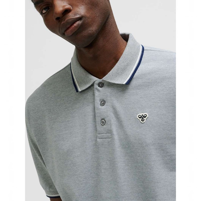 Hummel Loose Shirt S/S Bee Polo Shirts Herren Grau | 921599-995