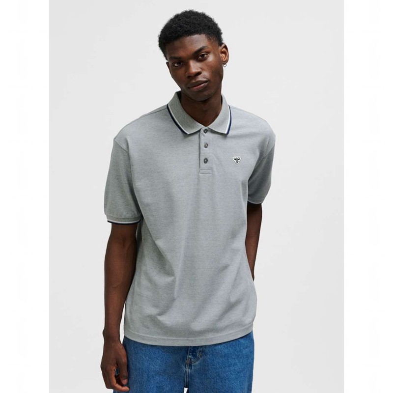 Hummel Loose Shirt S/S Bee Polo Shirts Herren Grau | 921599-995