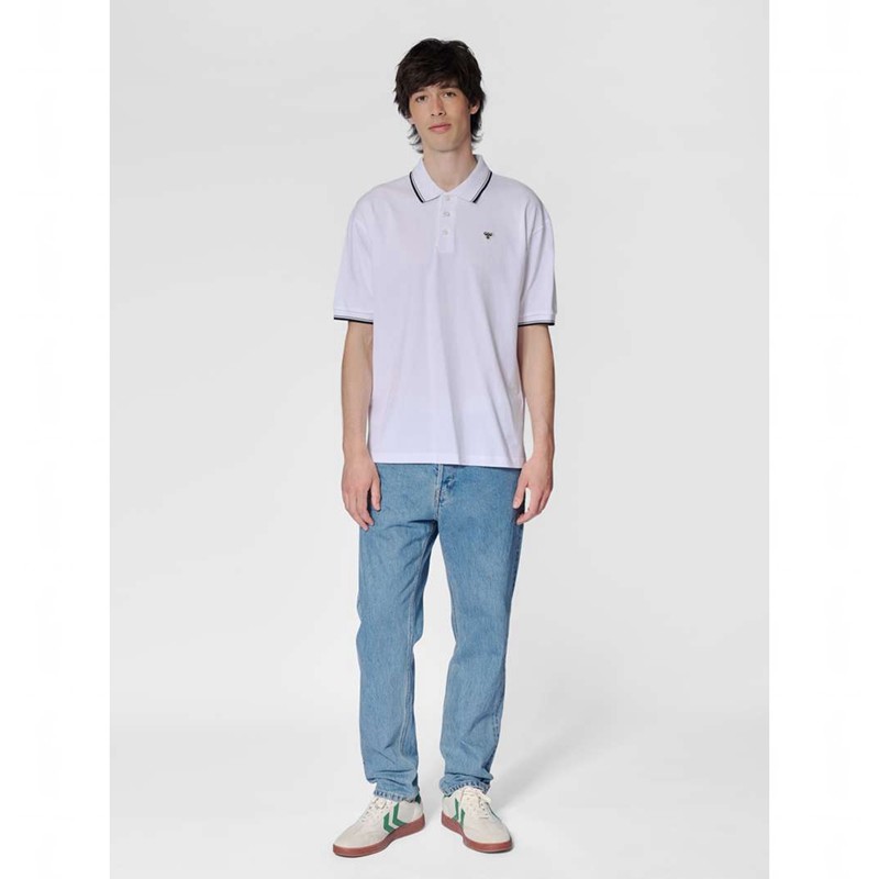 Hummel Loose Shirt S/S Bee Polo Shirts Herren Weiß | 471744-439