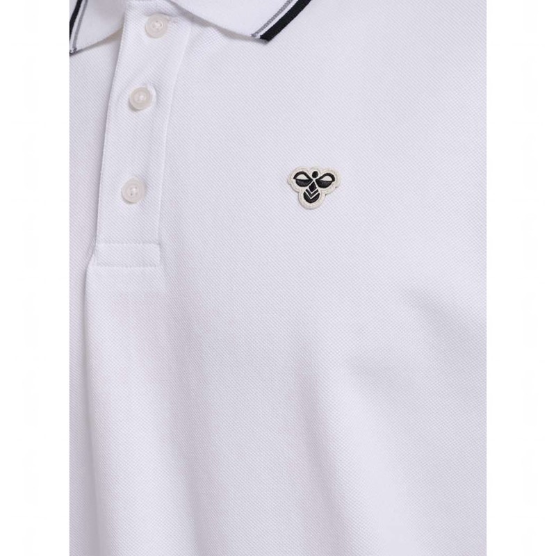 Hummel Loose Shirt S/S Bee Polo Shirts Herren Weiß | 471744-439