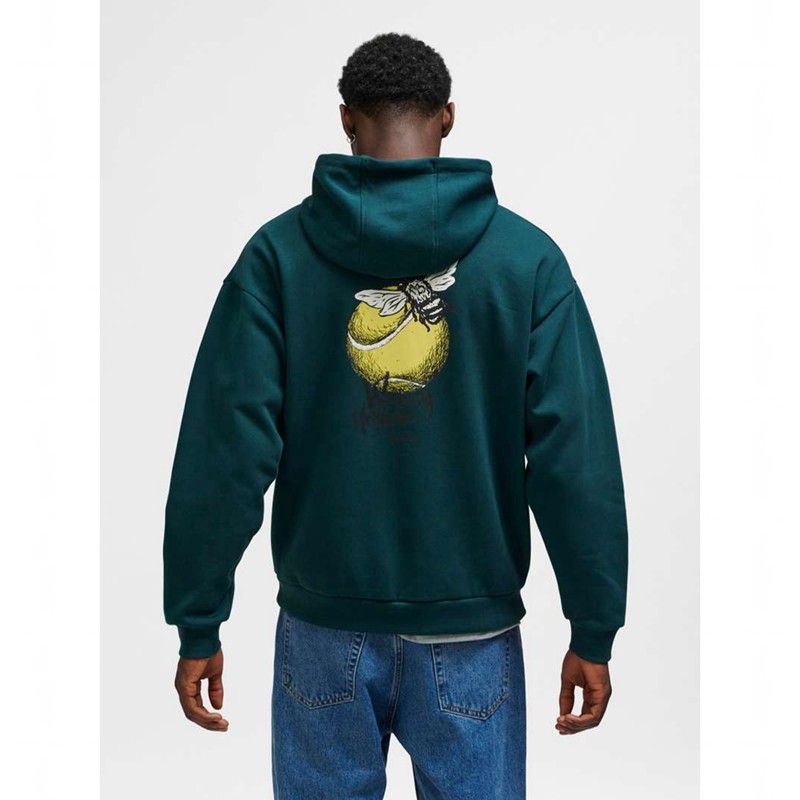 Hummel Loose Wrong Yellow Hoodie Herren Grün | 914829-631