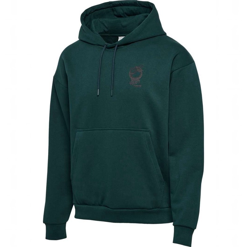 Hummel Loose Wrong Yellow Hoodie Herren Grün | 914829-631