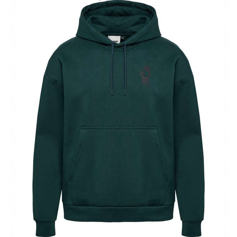 Hummel Loose Wrong Yellow Hoodie Herren Grün | 914829-631