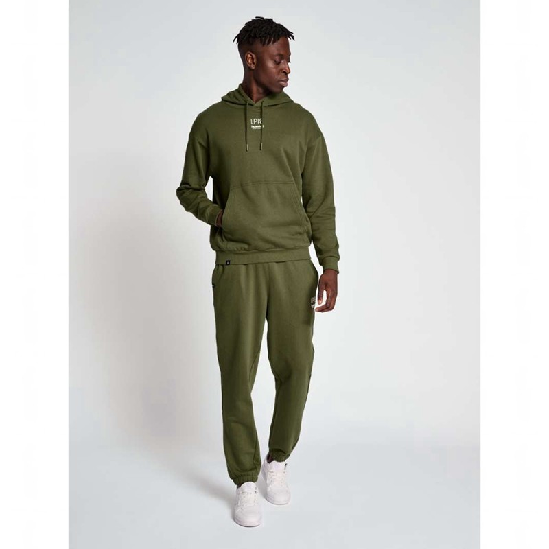 Hummel Lp10 Boxy Sweat Hoodie Herren Grün | 605977-055
