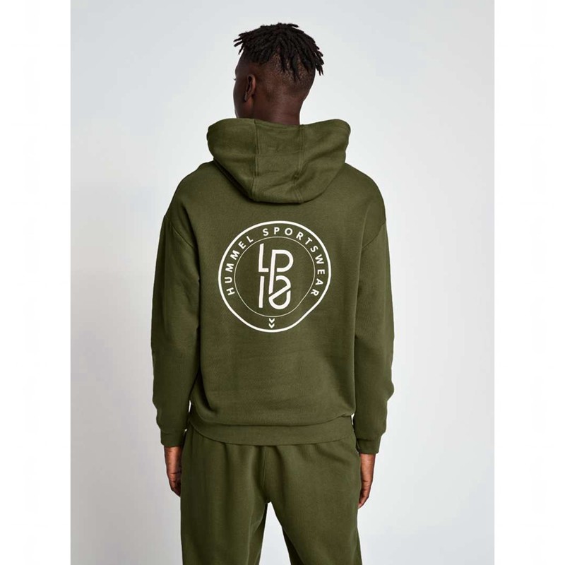 Hummel Lp10 Boxy Sweat Hoodie Herren Grün | 605977-055