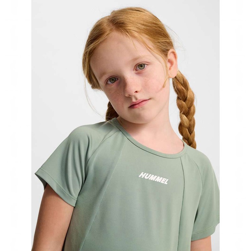 Hummel Luna Top S/S Sneakers Kinder Grün | 461238-442