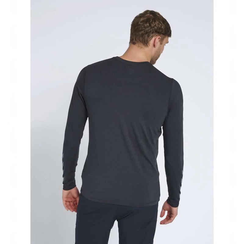 Hummel Mace Ls T-shirts Herren Schwarz | 946414-069