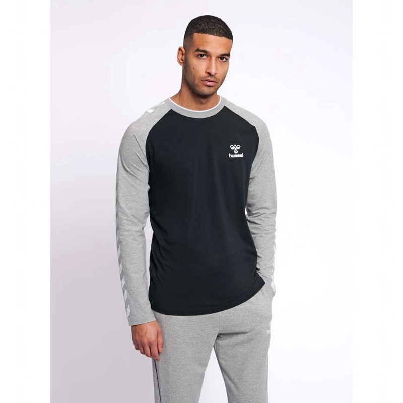 Hummel Mark L/S T-shirts Herren Schwarz | 732521-281