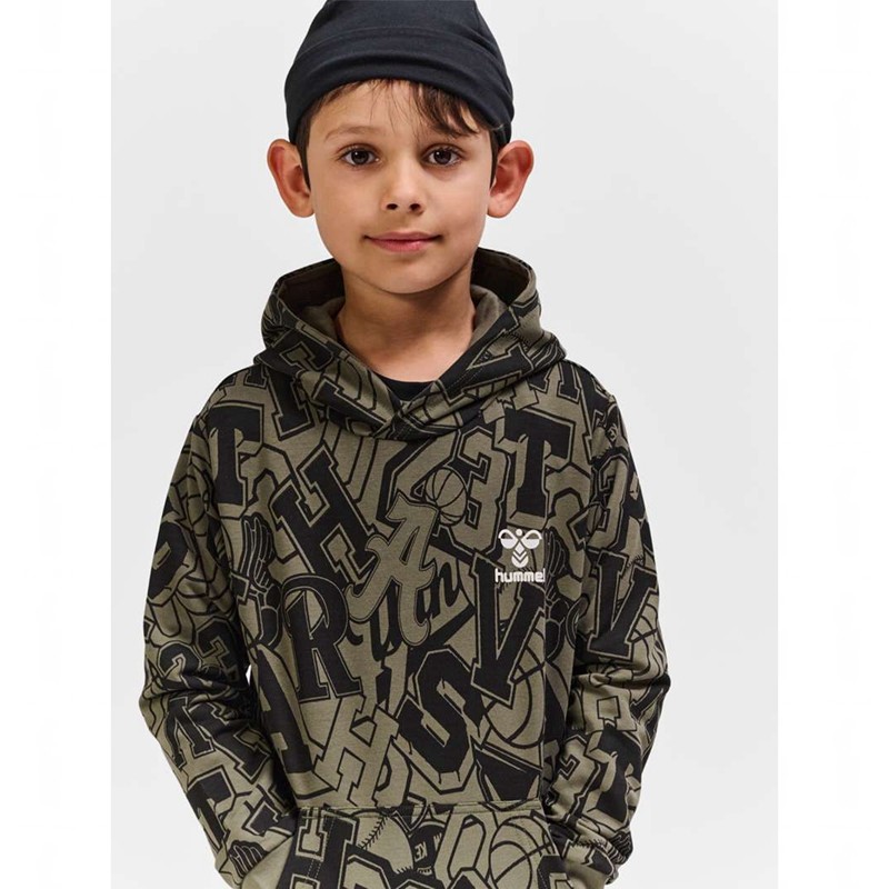 Hummel Molt Hoodie Kinder Olivgrün | 218610-993