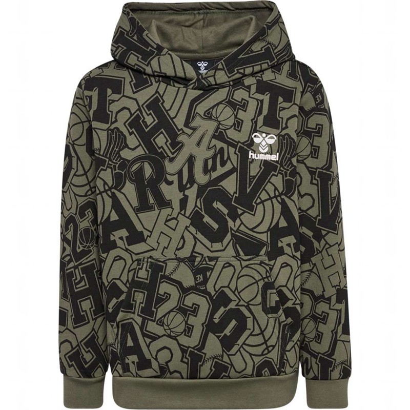 Hummel Molt Hoodie Kinder Olivgrün | 218610-993
