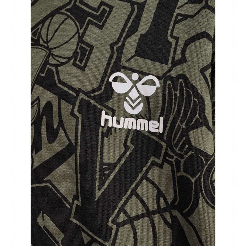 Hummel Molt Hoodie Kinder Olivgrün | 218610-993