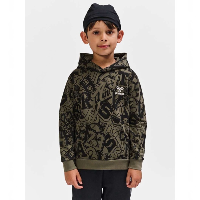 Hummel Molt Hoodie Kinder Olivgrün | 218610-993