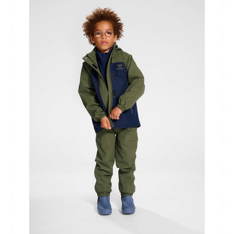 Hummel Monsun Tex Shell Jacken Kinder Olivgrün | 694850-025