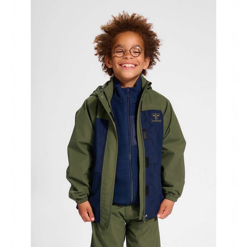 Hummel Monsun Tex Shell Jacken Kinder Olivgrün | 694850-025