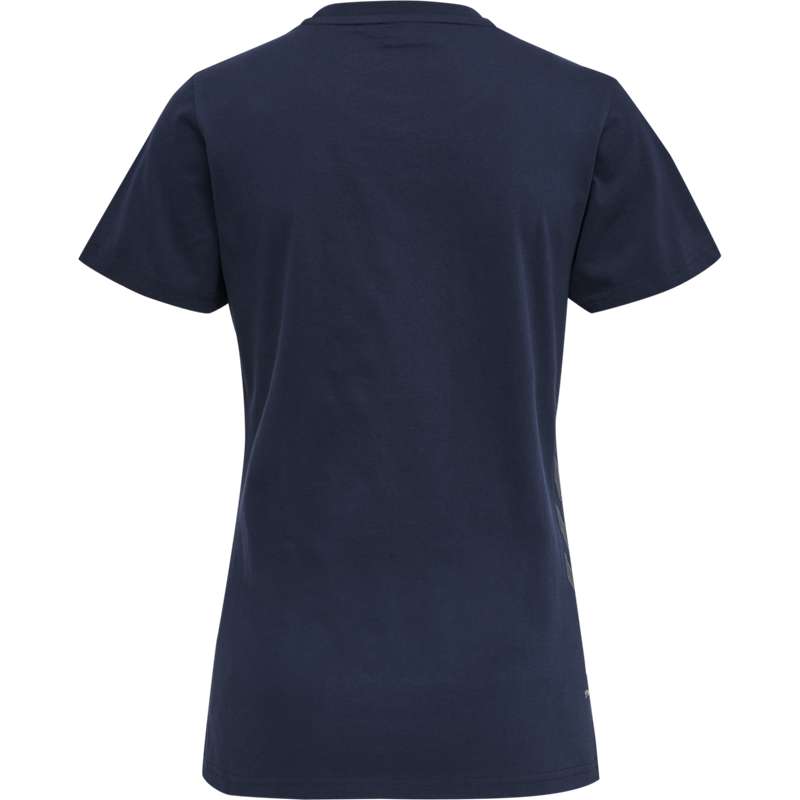 Hummel Move Grid Cotton S/S Wom T-shirts Damen Navy | 119313-464