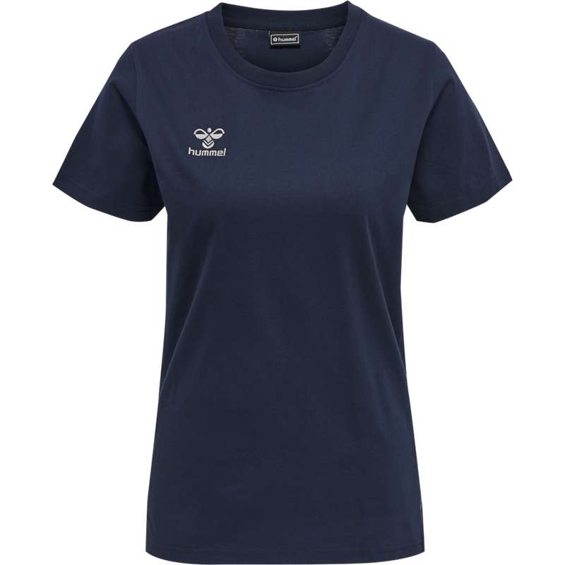 Hummel Move Grid Cotton S/S Wom T-shirts Damen Navy | 119313-464
